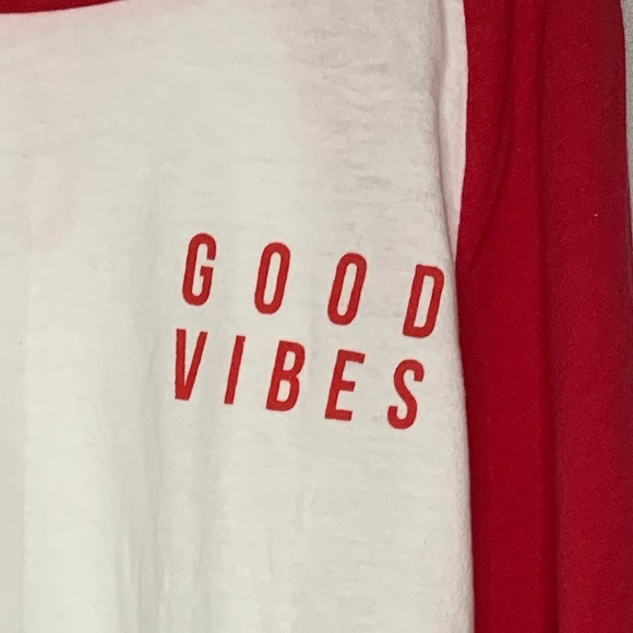 Red and White “Good Vibes” Shirt - Picture 2 of 4